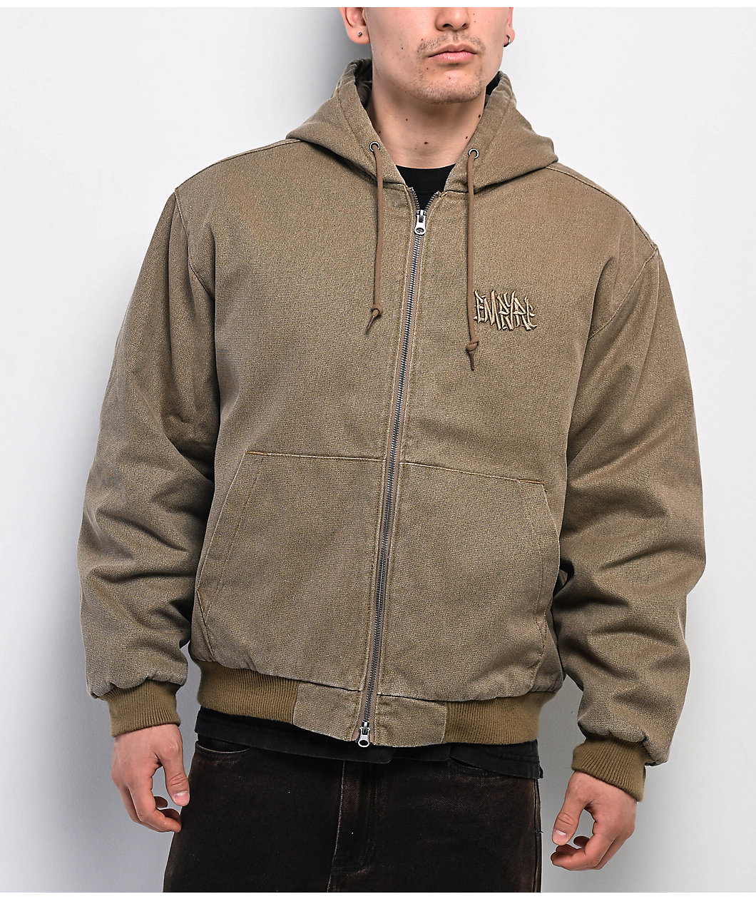 Empyre Grate Tan Hooded Canvas Jacket