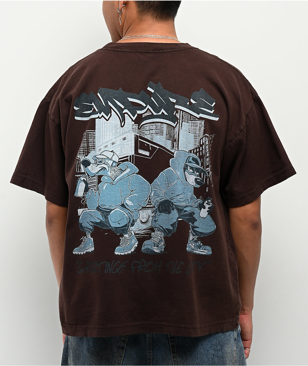 Empyre Greetings Brown T-Shirt