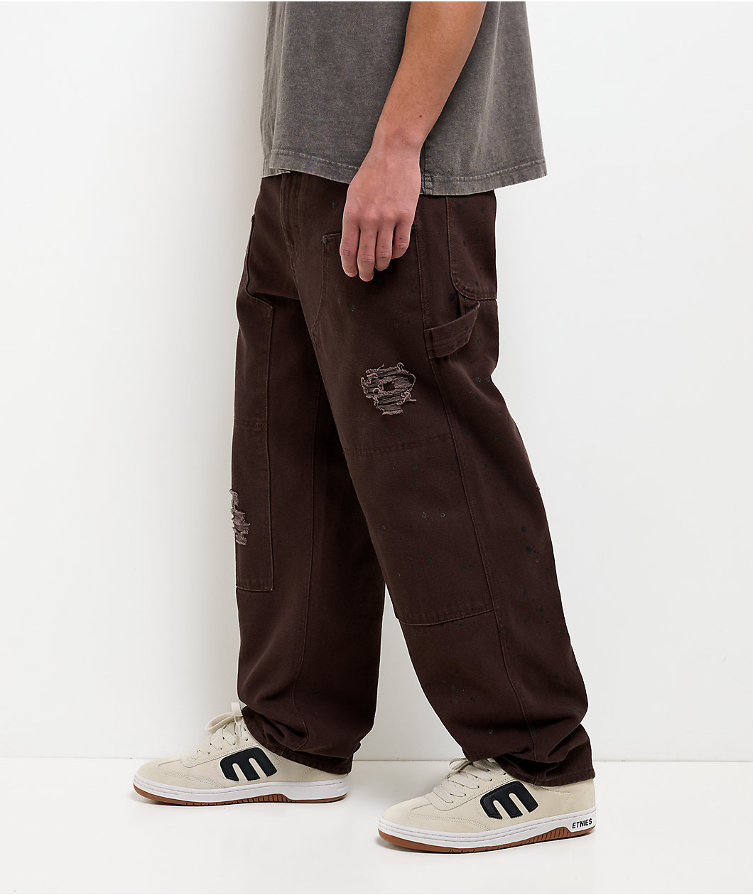 Empyre Hammer Dude Brown Canvas Loose Fit Skate Pants