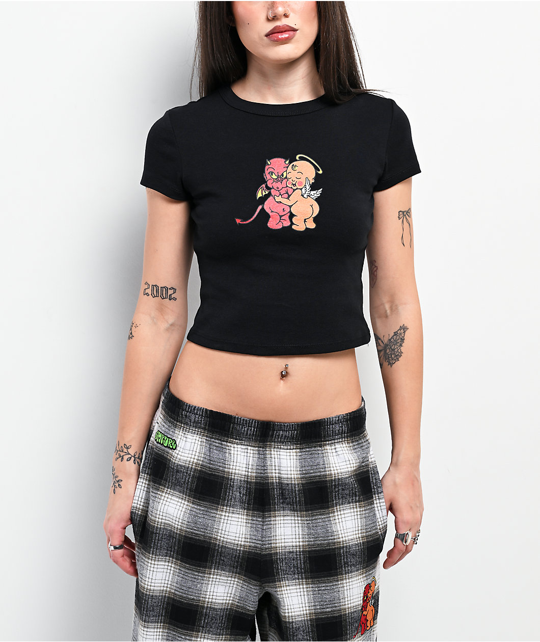 Empyre Heavenly Hugs Black Crop T-Shirt