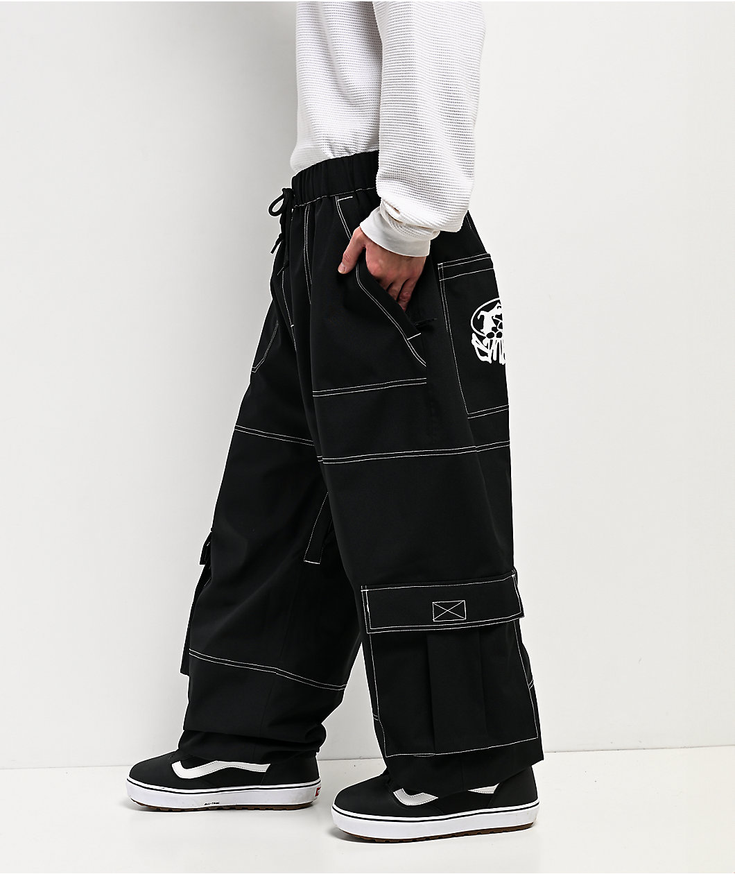 Empyre Hyak Black Cargo 10K Snowboard Pants