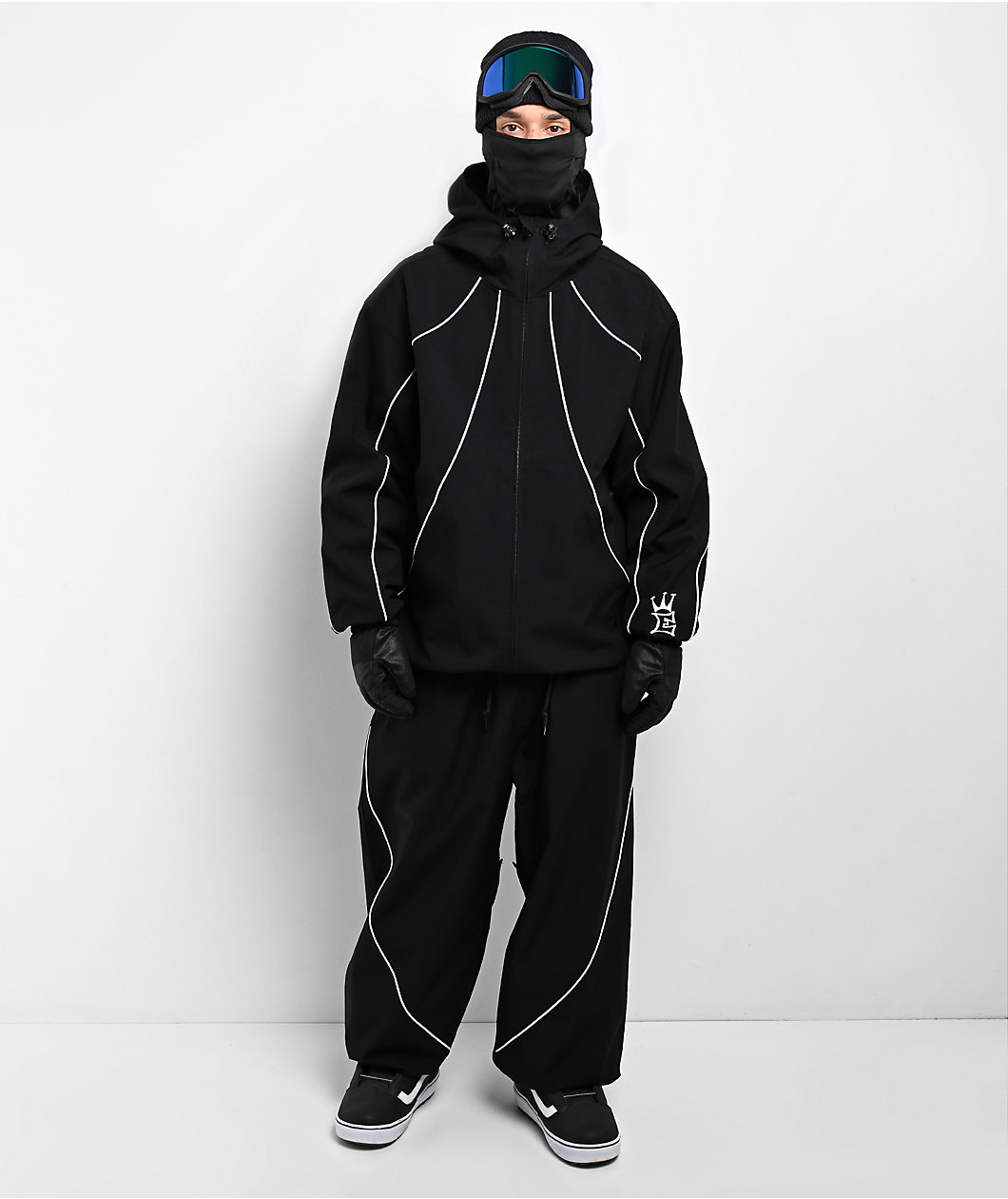 Empyre Hyak Piped Black 10K Snowboard Pants