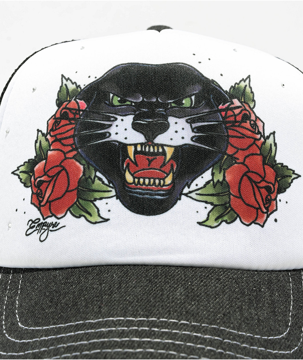 Empyre Jaguar Airbrush Black & White Trucker Hat