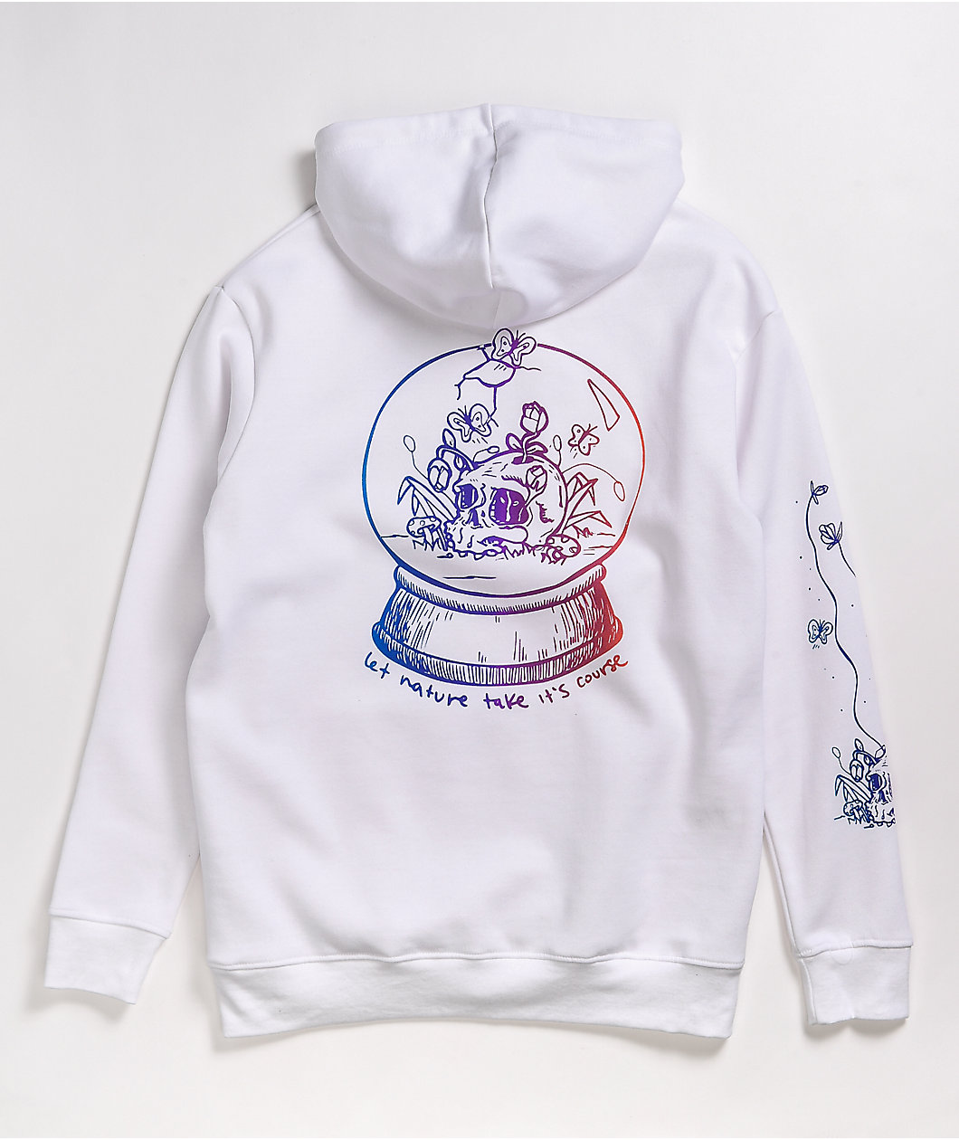 Empyre Jasmine Rainbow Skull White Hoodie