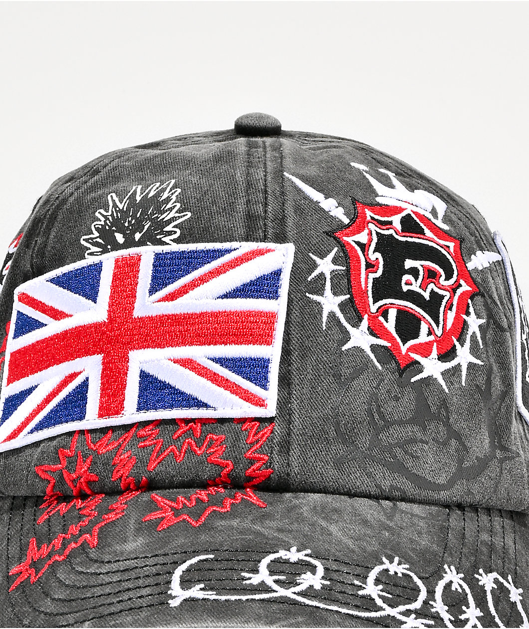 Empyre Johnny Patched Black Wash Strapback Hat