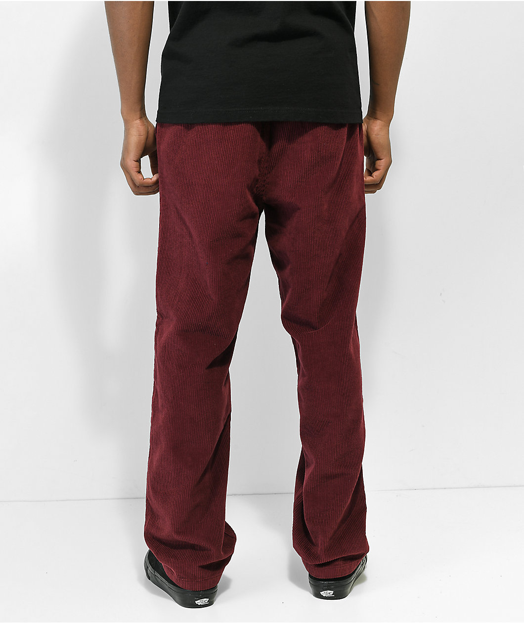Empyre Johnny Red Elastic Waist Corduroy Skate Pants