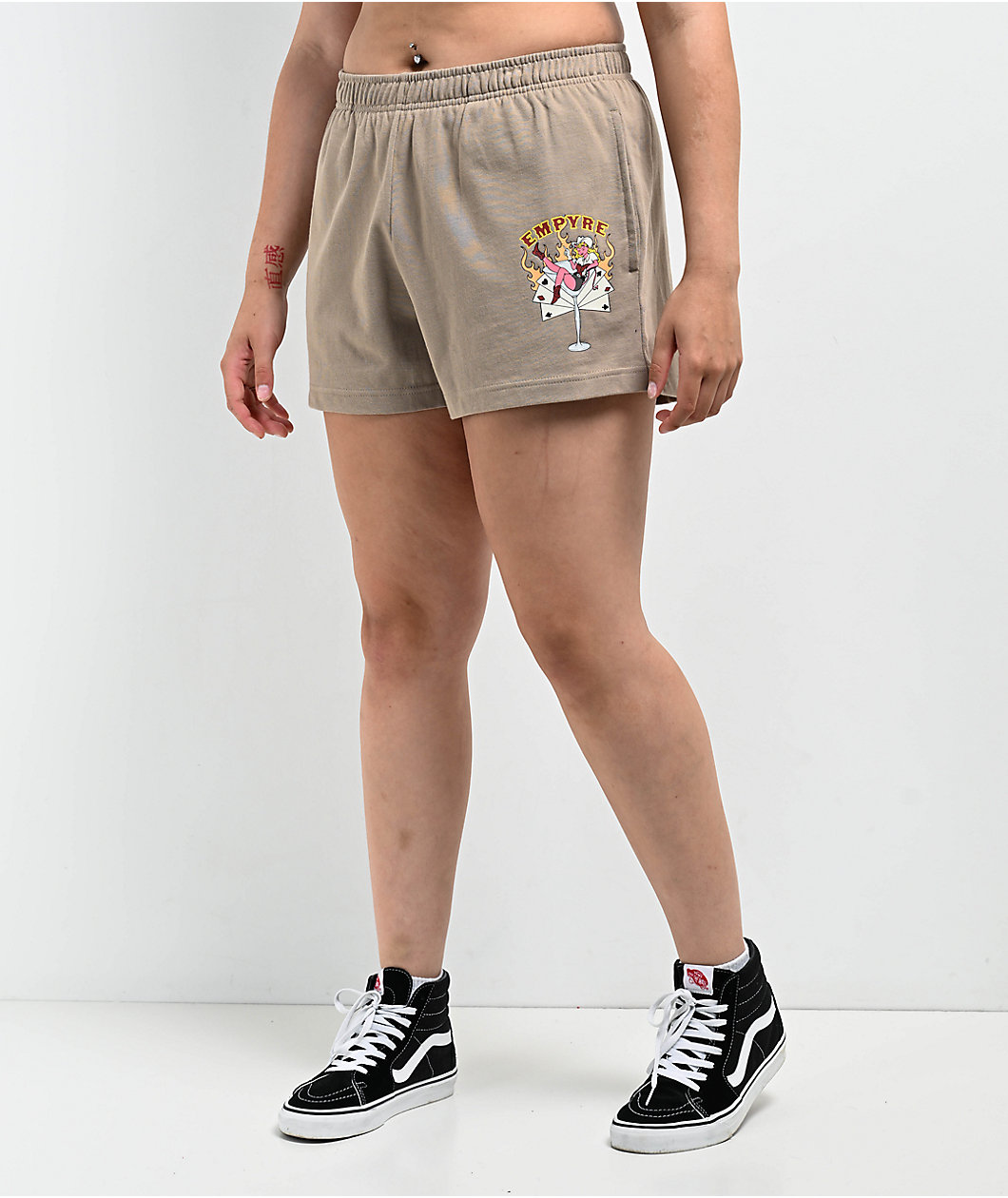 Empyre Jules Cowgirl Beige Sweat Shorts