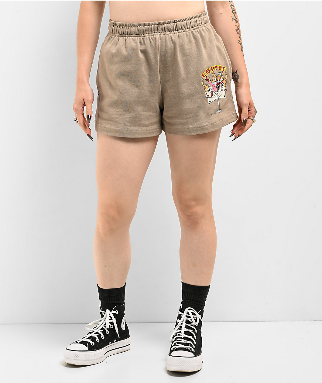 Empyre Jules Cowgirl Beige Sweat Shorts