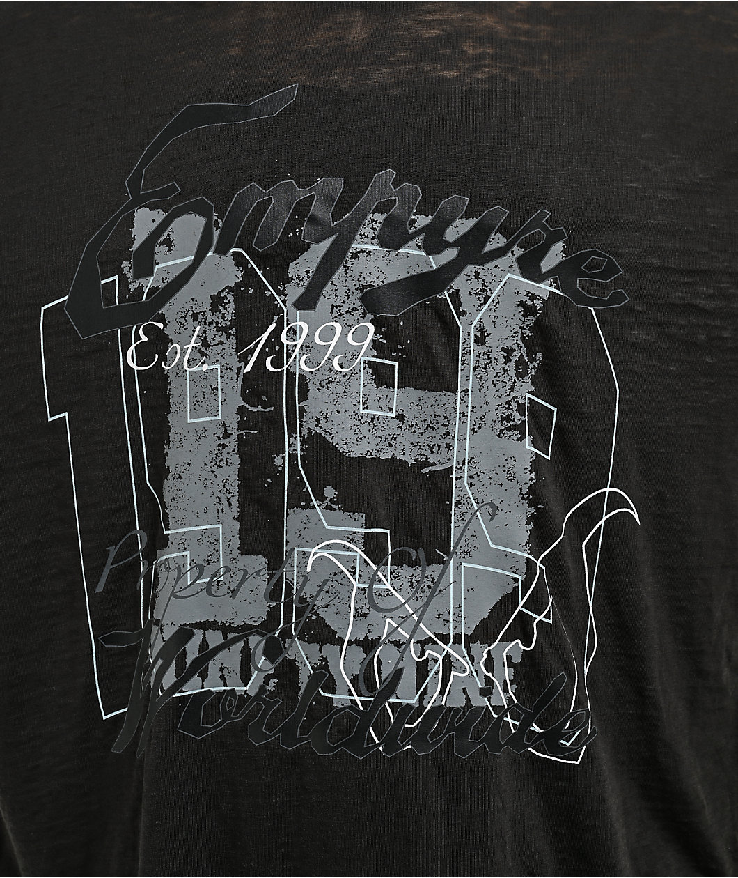 Empyre Julien Black Oversized Burnout T-Shirt