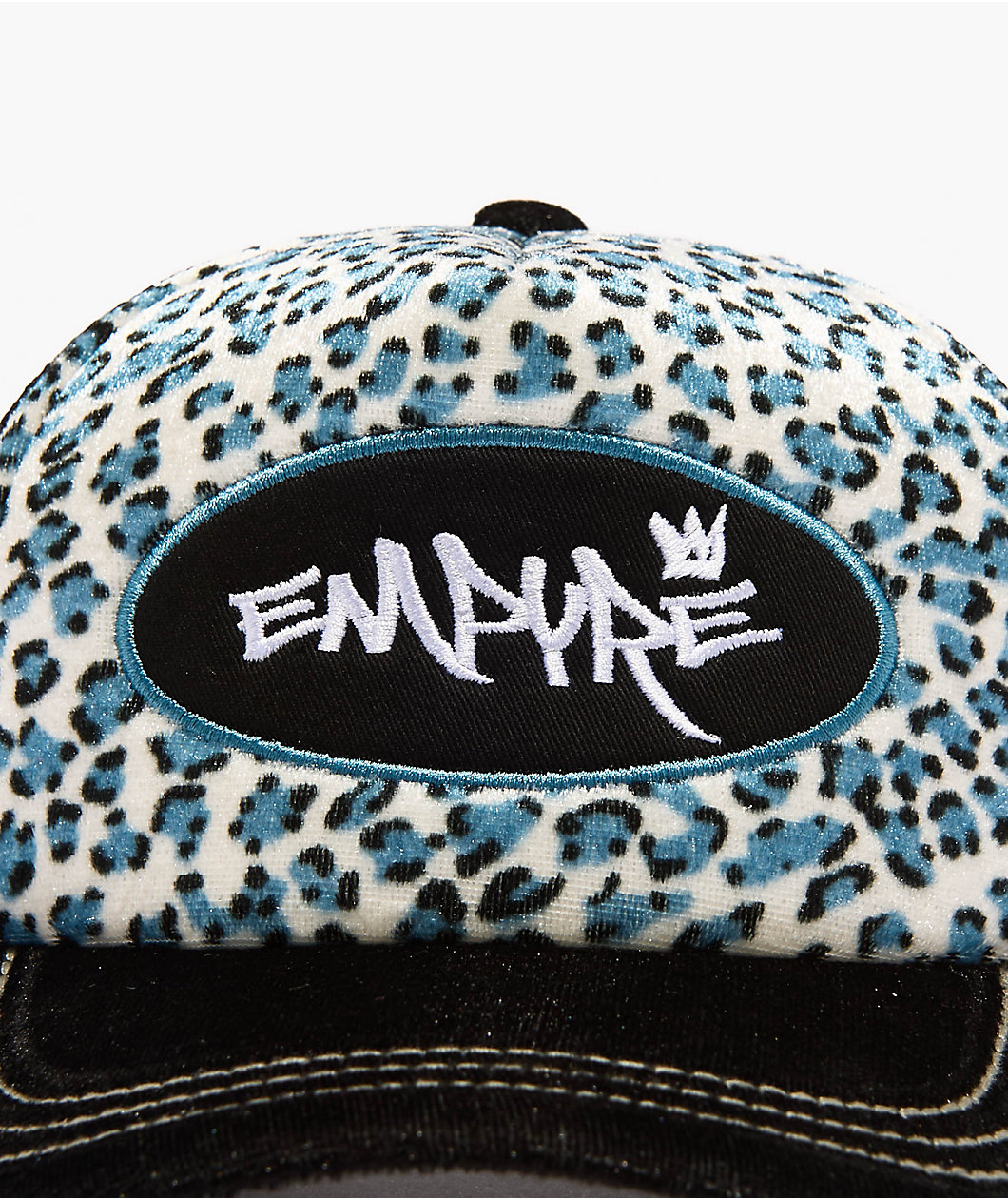 Empyre Jungle Black & Blue Velvet Trucker Hat
