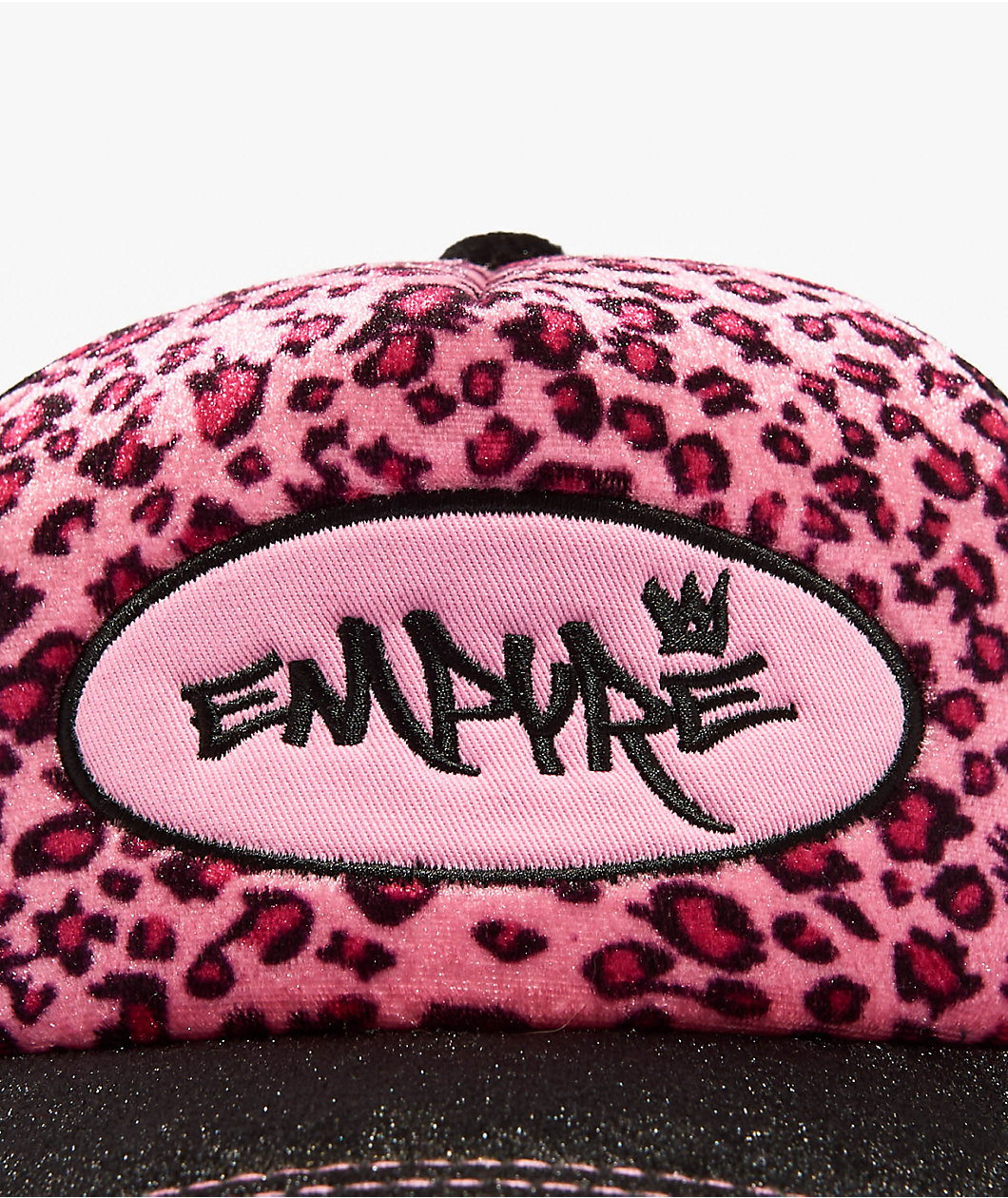 Empyre Jungle Black & Pink Velvet Trucker Hat