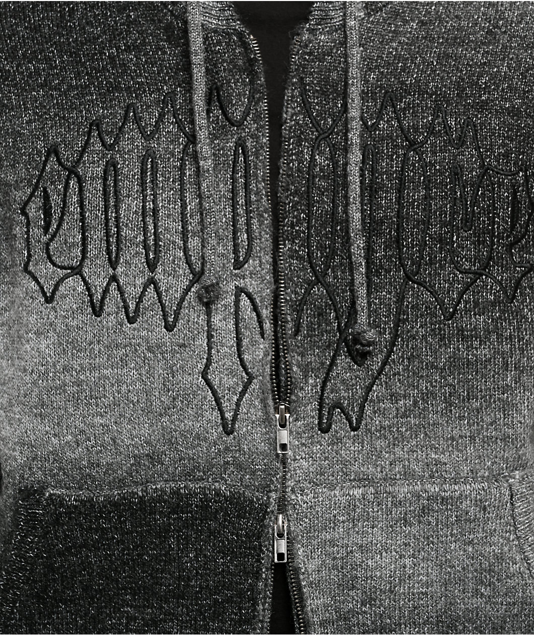 Empyre Kick Stand Grey Hooded Zip Sweater