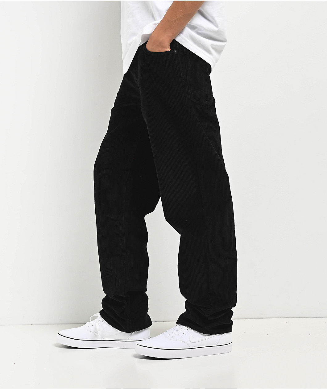 Empyre Kids' Loose Fit Black Corduroy Skate Pants