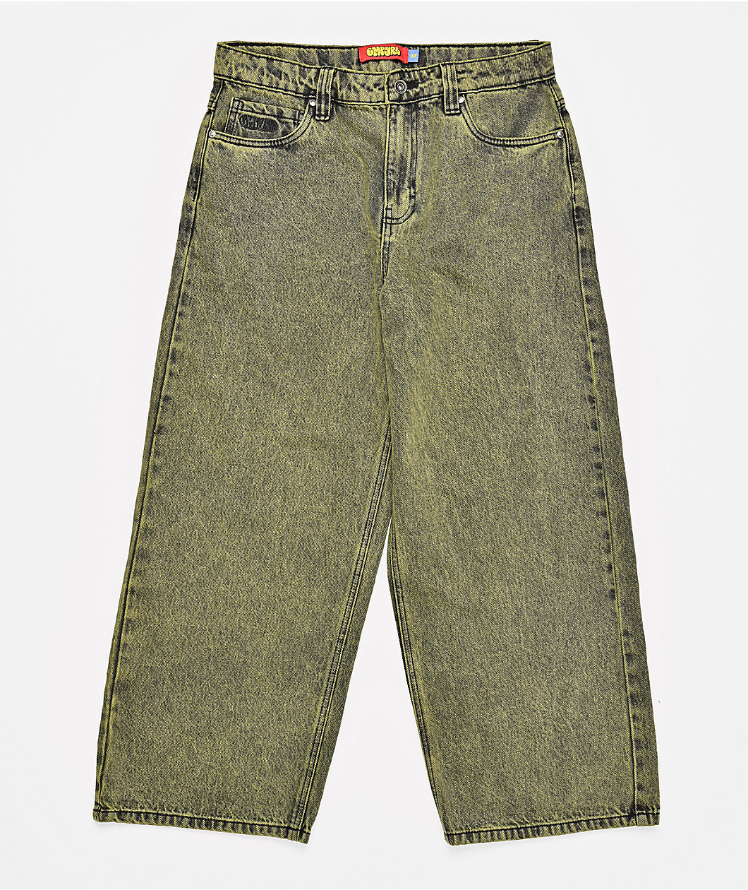 Empyre Kids Green Wash Ultra Wide Jeans