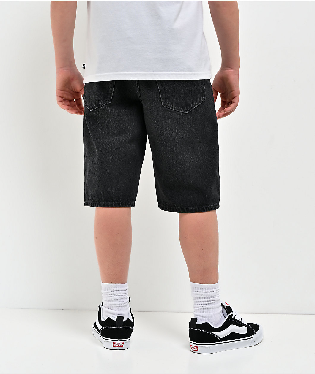 Empyre Kids Shmutz Black Wash Loose Fit Skate Shorts