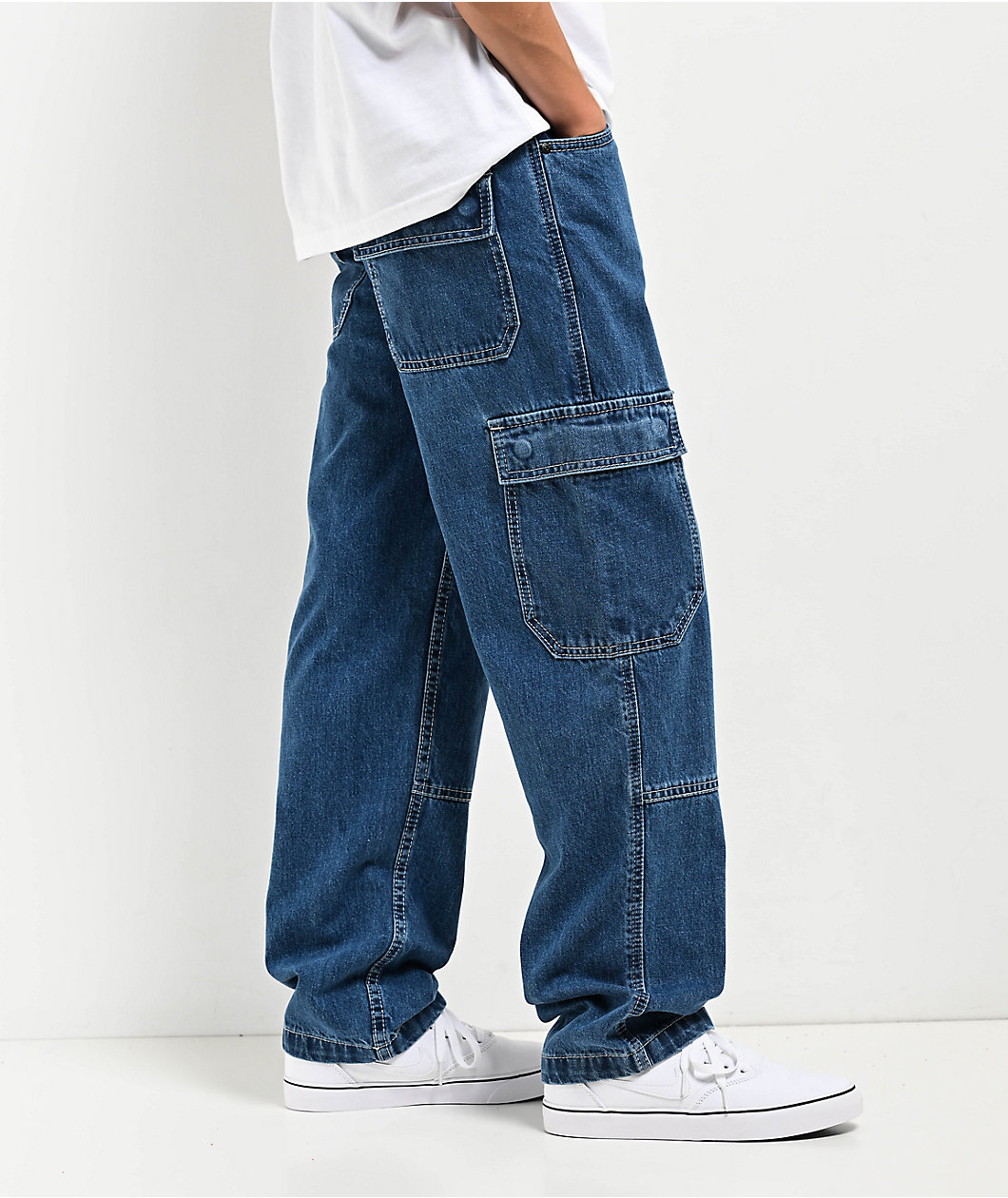 Empyre Kids Skate Blue Cargo Denim Jeans