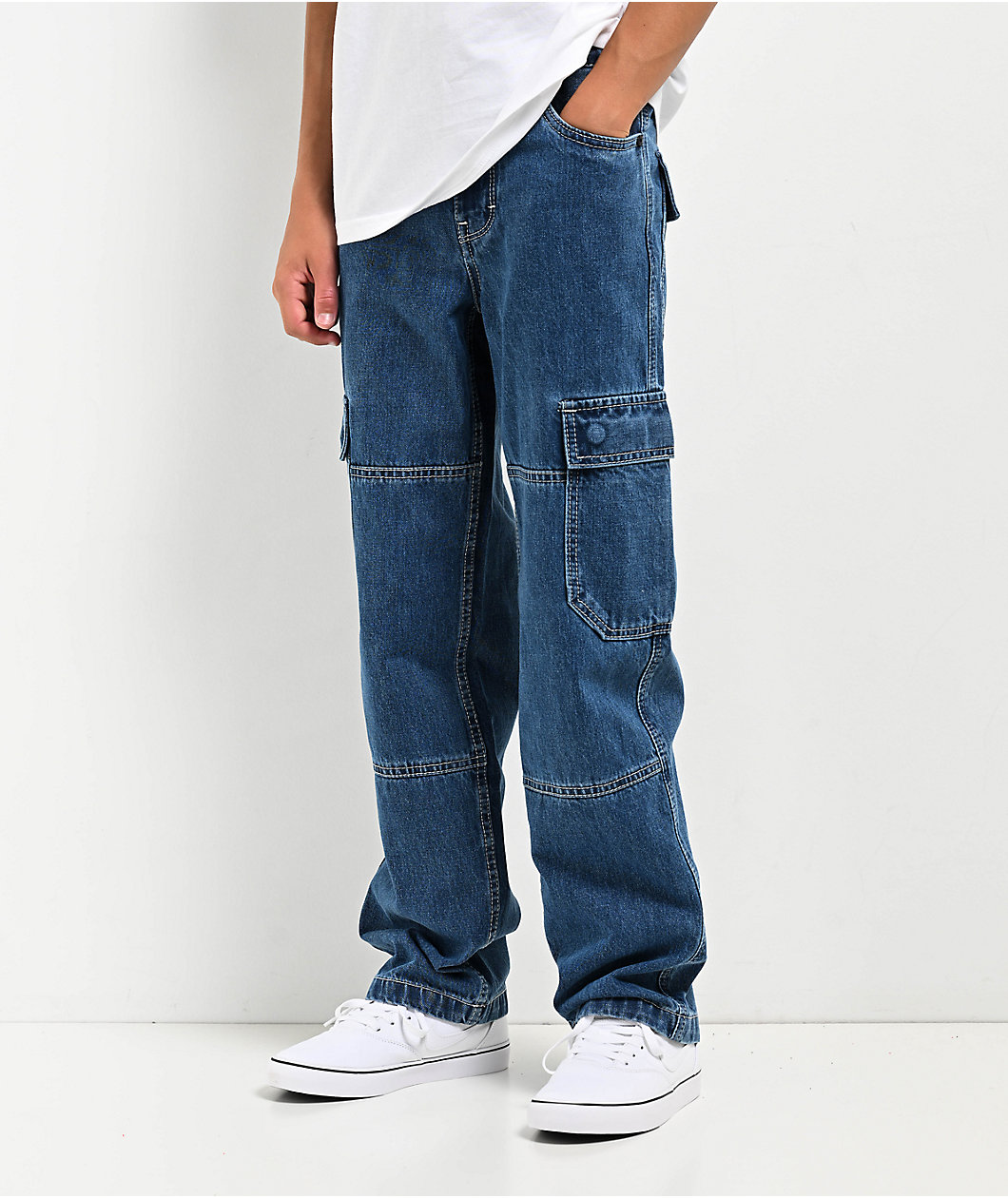 Empyre Kids Skate Blue Cargo Denim Jeans