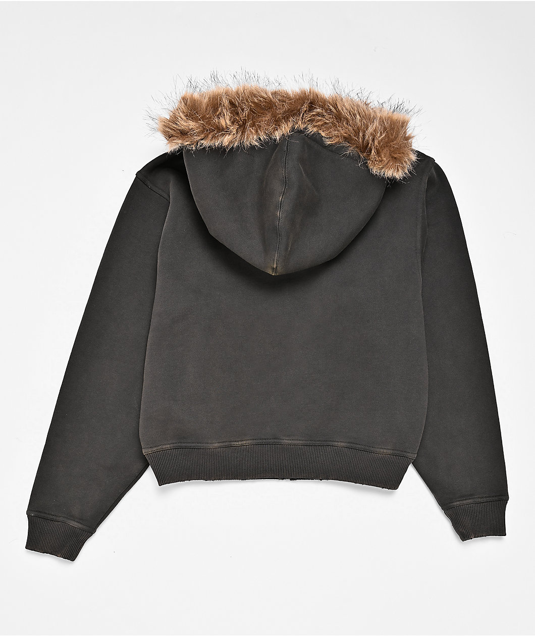 Empyre Kids Transplant Faux-Fur Brown Zip Hoodie
