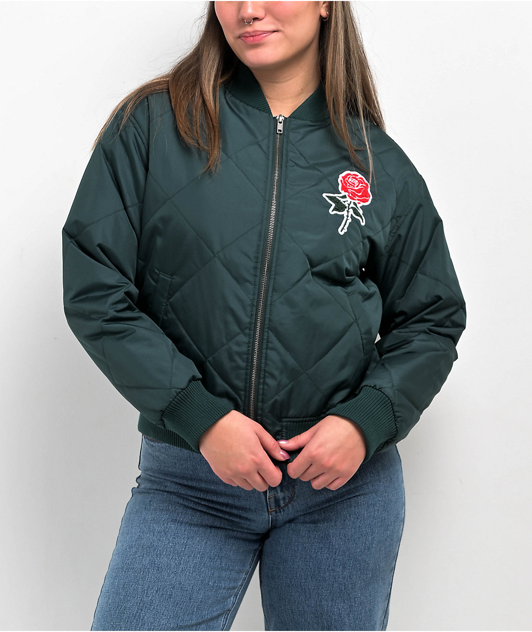 Empyre Laila Ponderosa Green Bomber Jacket