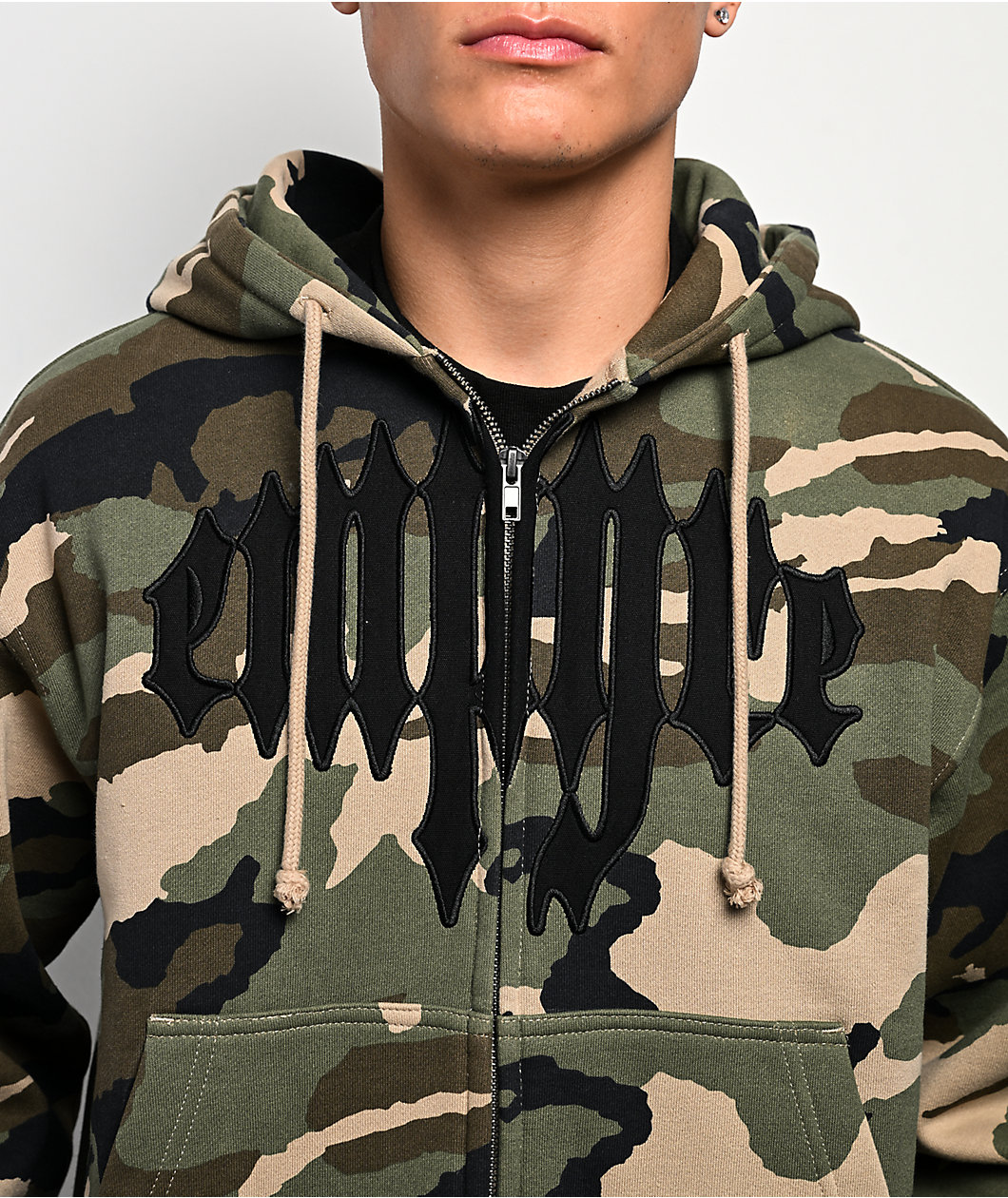 Empyre Leg Cramp Brown Camo Zip Hoodie