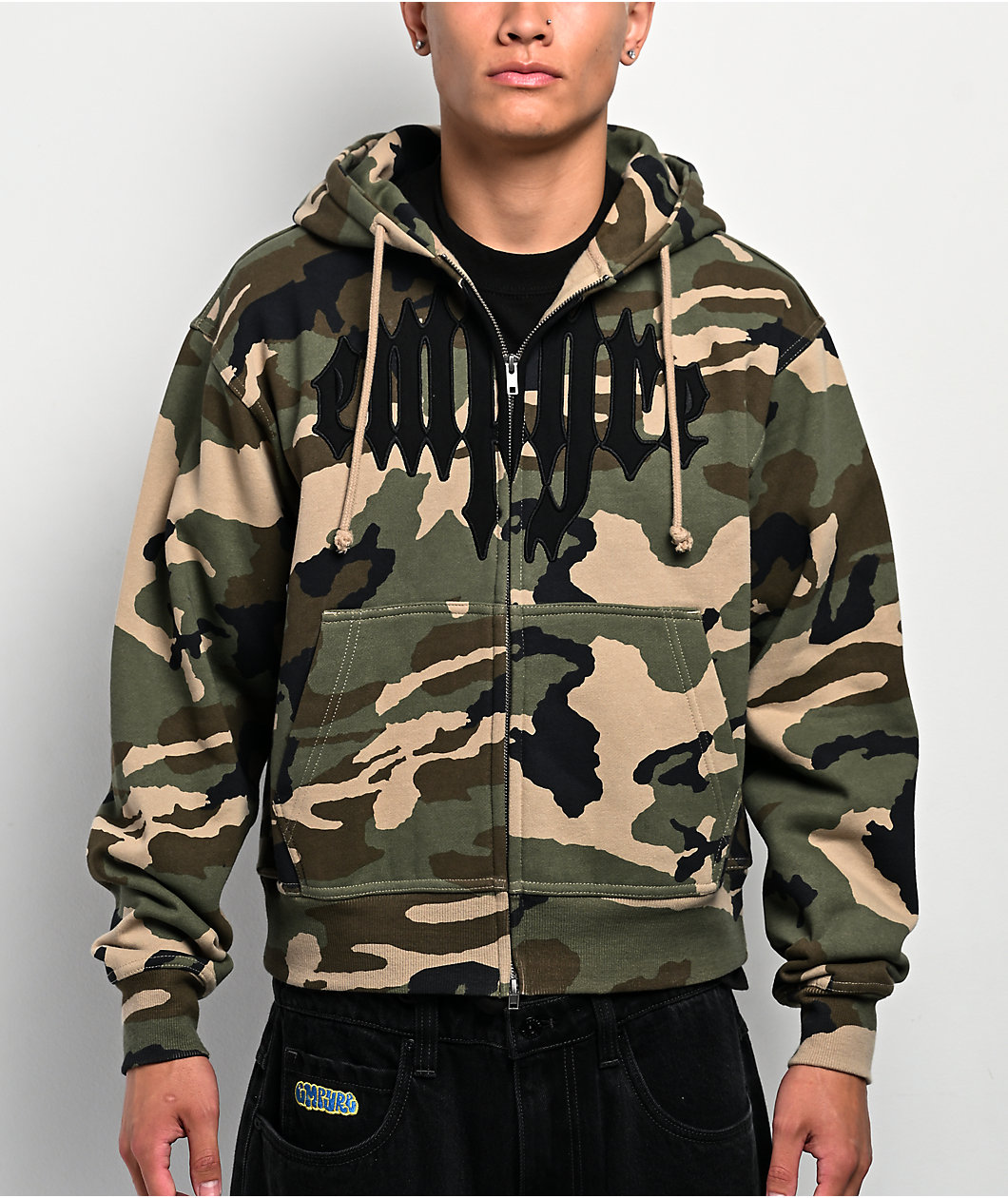 Empyre Leg Cramp Brown Camo Zip Hoodie