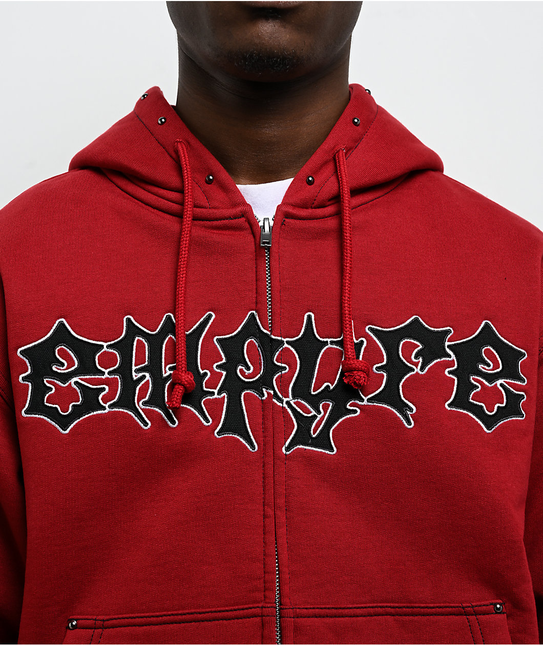 Empyre Liar Dark Red Zip Hoodie