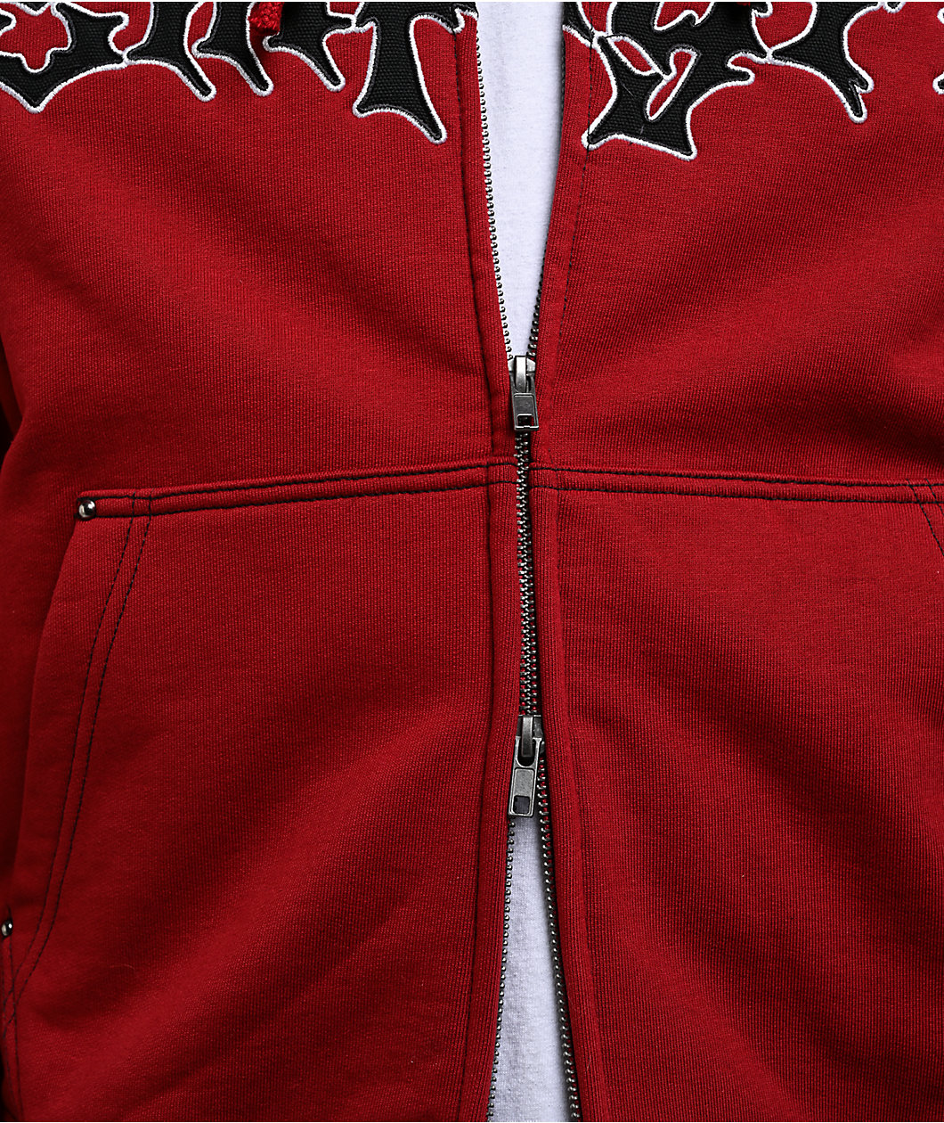 Empyre Liar Dark Red Zip Hoodie