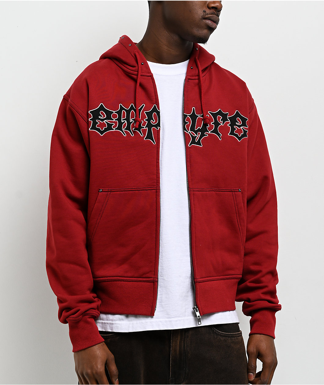Empyre Liar Dark Red Zip Hoodie