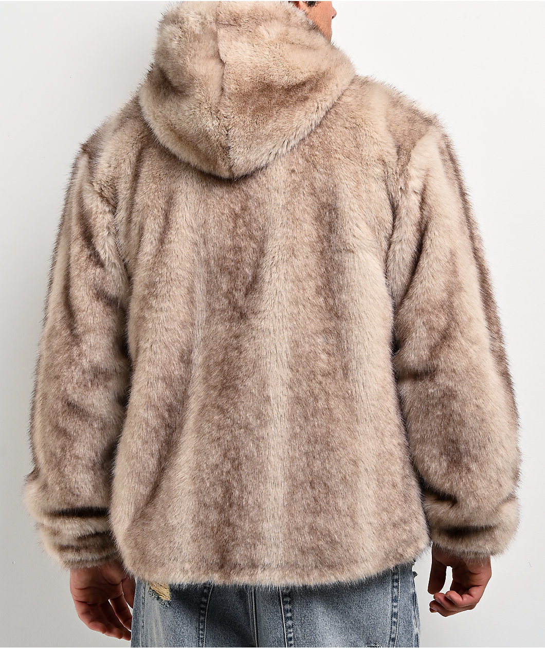 Empyre Liger Beige Faux Fur Jacket