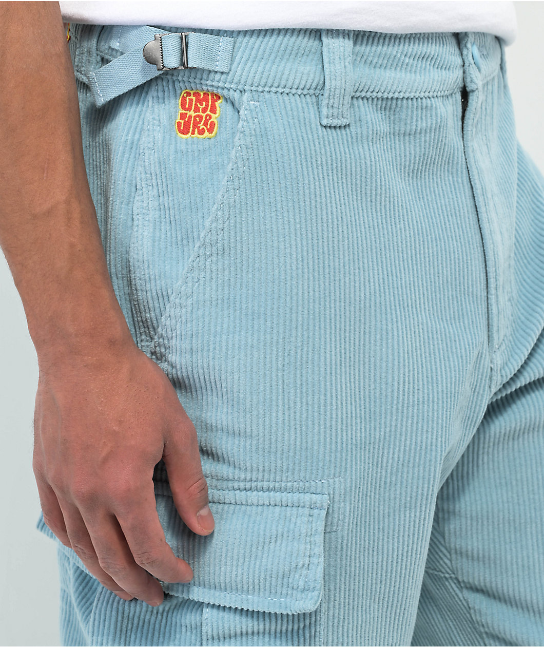 Empyre Light Blue Corduroy Cargo Skate Pants