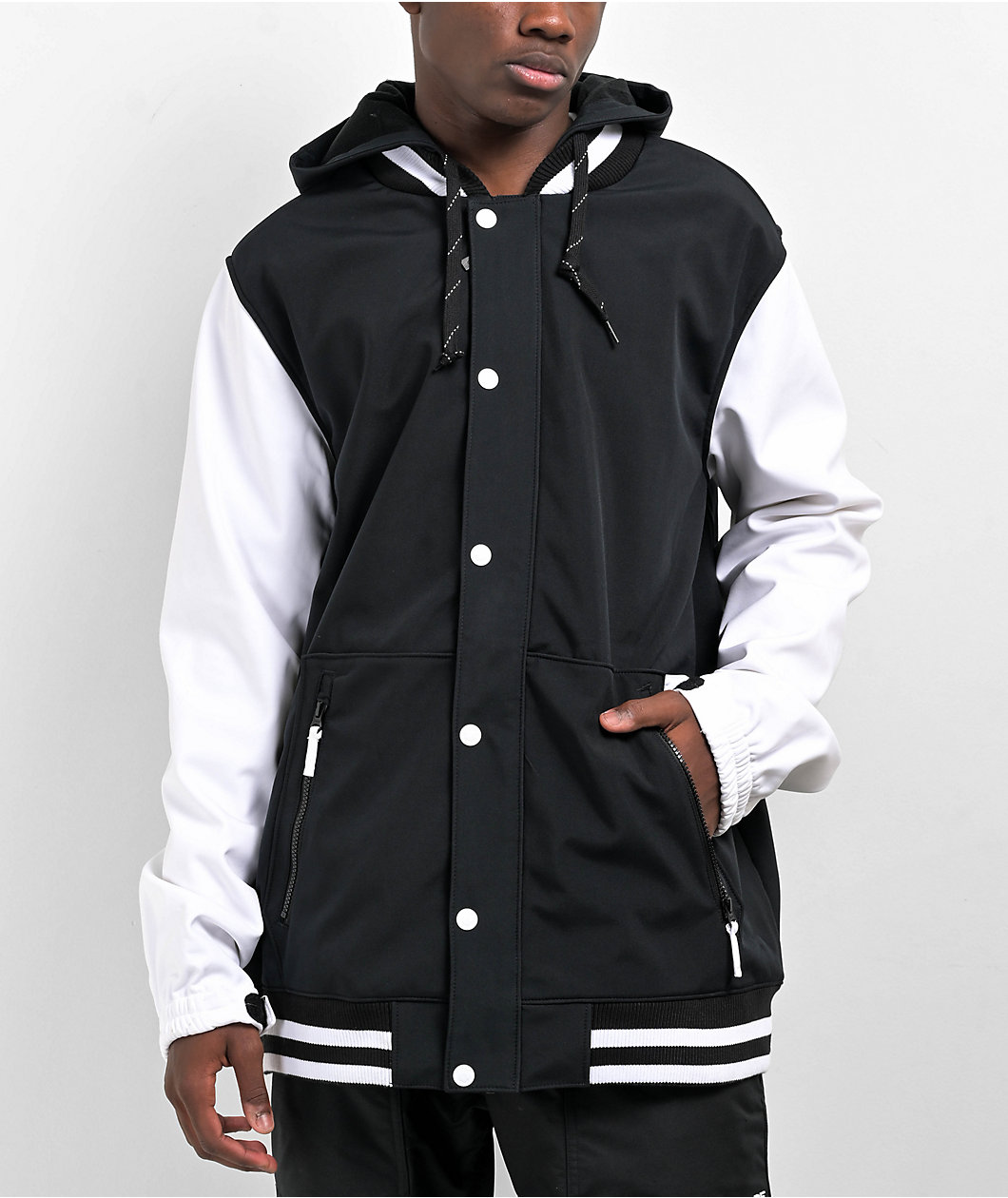 Empyre Lily Express Black & White 10K Snowboard Jacket | MainPlace