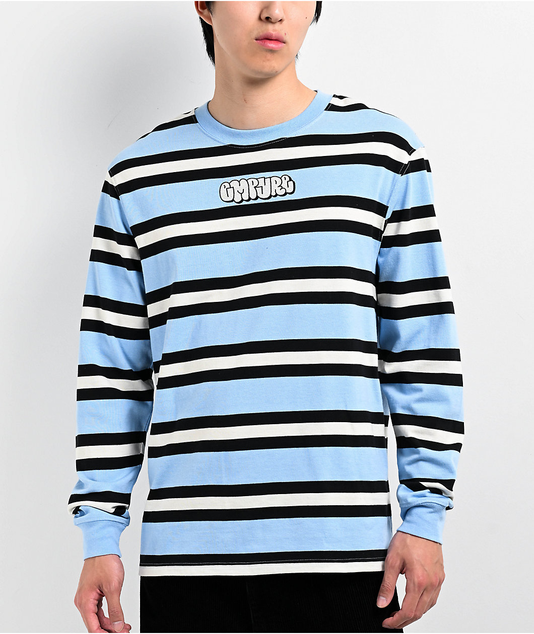 Empyre Logan Stripe Blue Long Sleeve Shirt