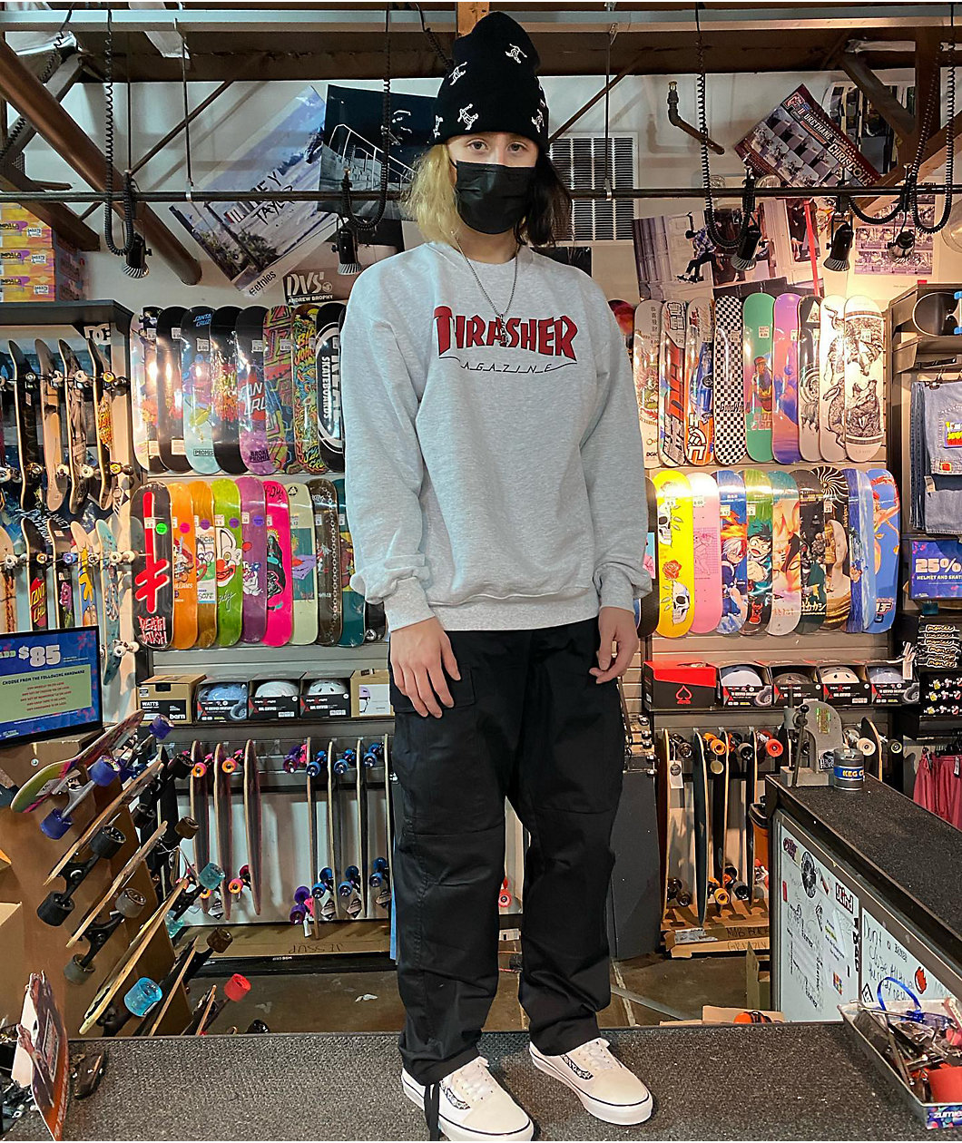 Empyre Loose Fit Black Cargo Skate Pants