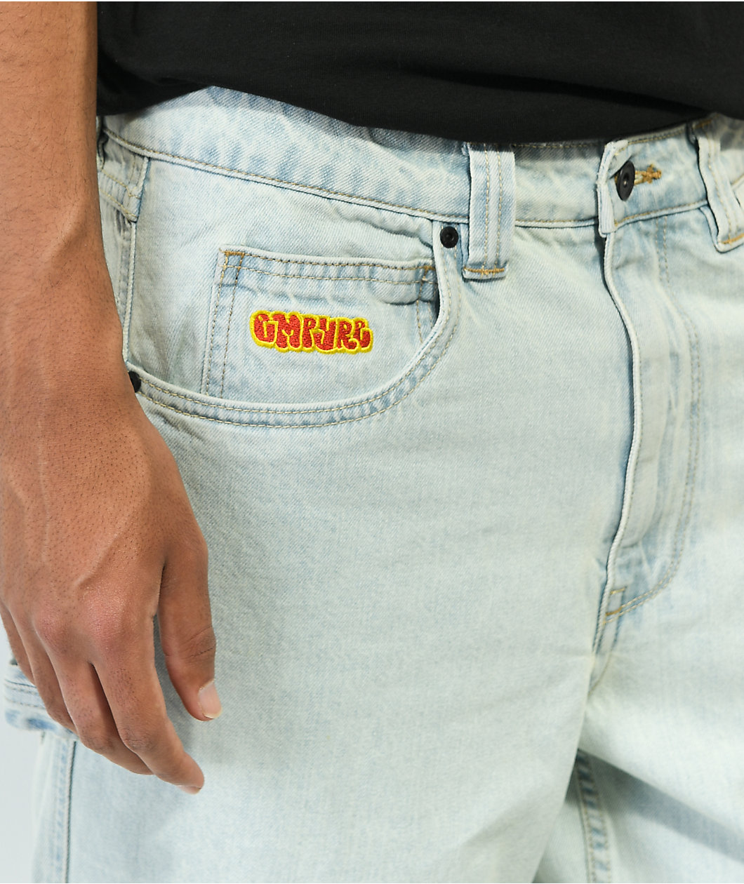 Empyre Loose Fit Light Wash Carpenter Skate Pants