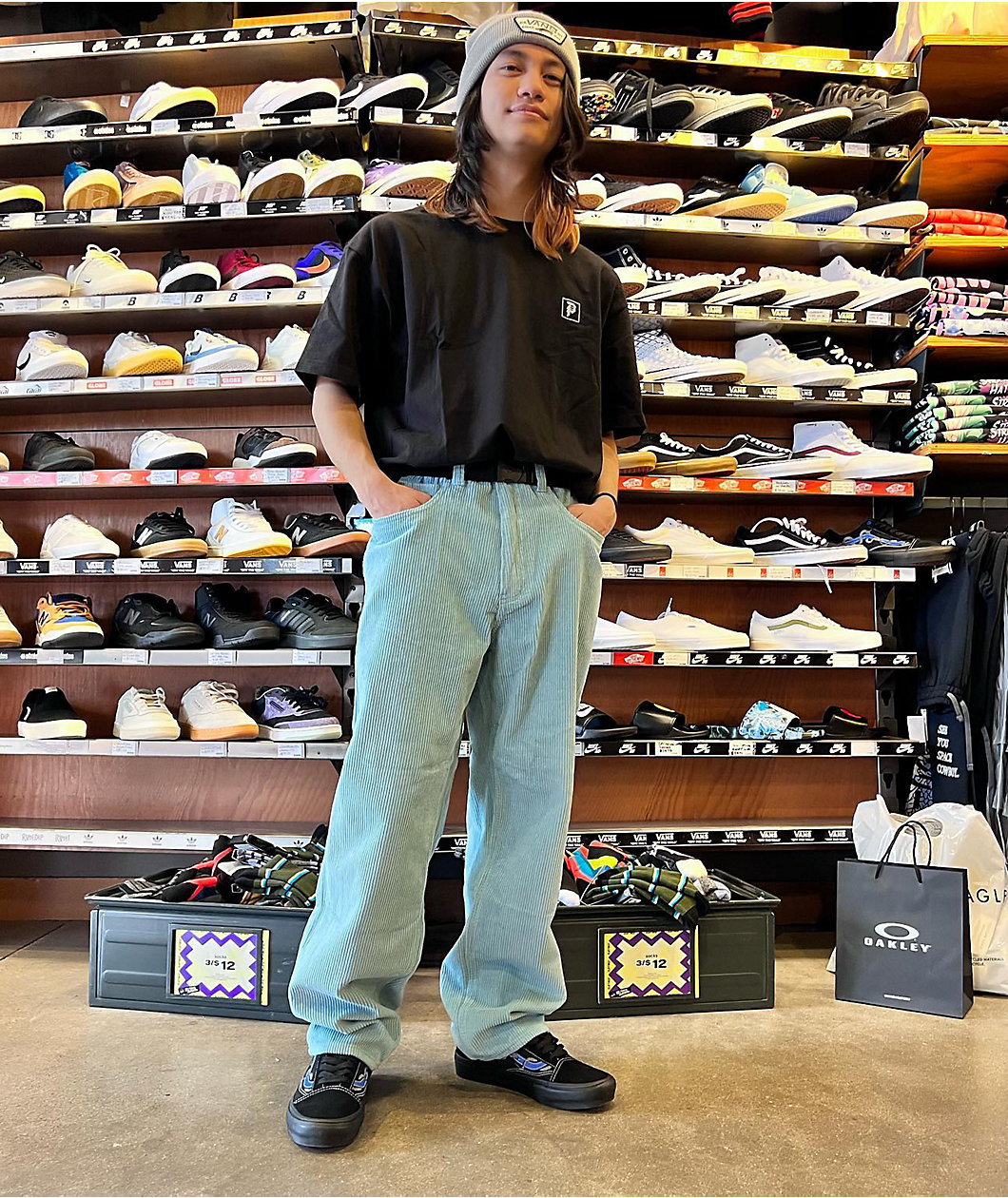 Empyre Loose Fit SK8 Corduroy Light Blue Skate Pants