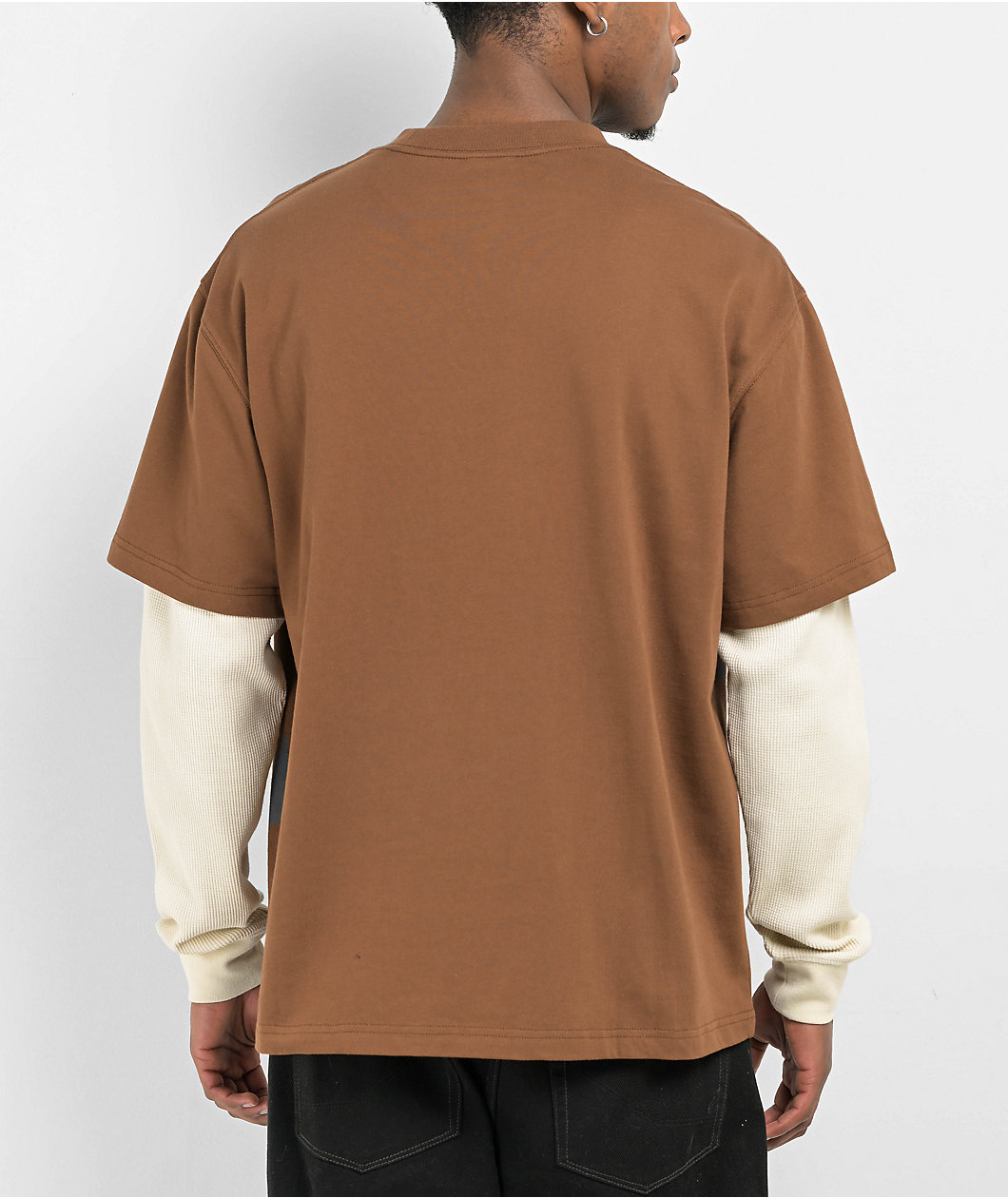 Empyre Loose Screw Brown & Cream 2fer Long Sleeve T-Shirt