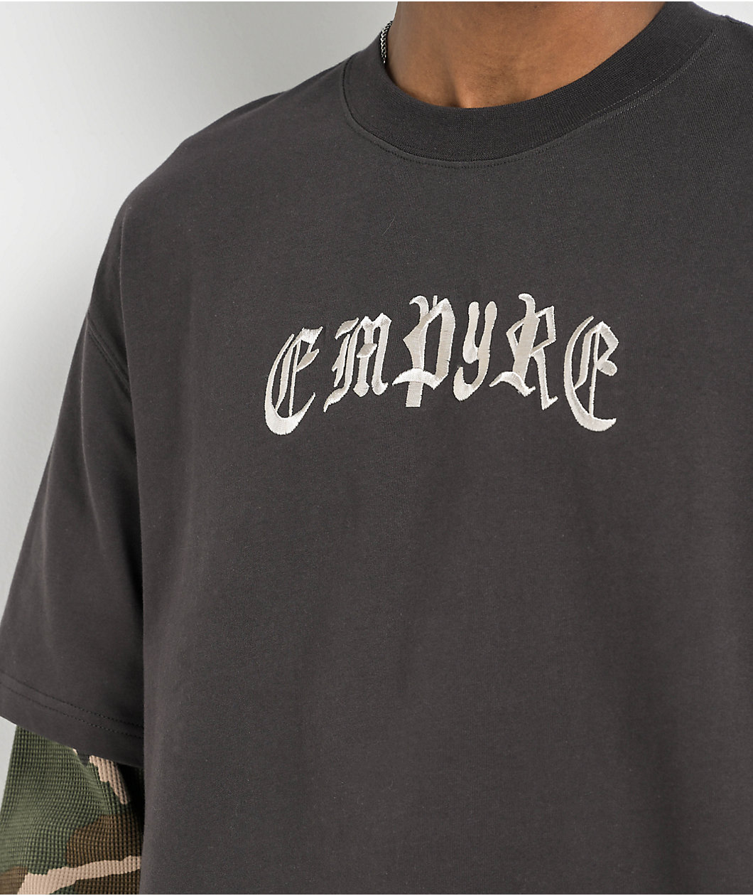 Empyre Loose Screw Charcoal & Camo 2fer Long Sleeve T-Shirt