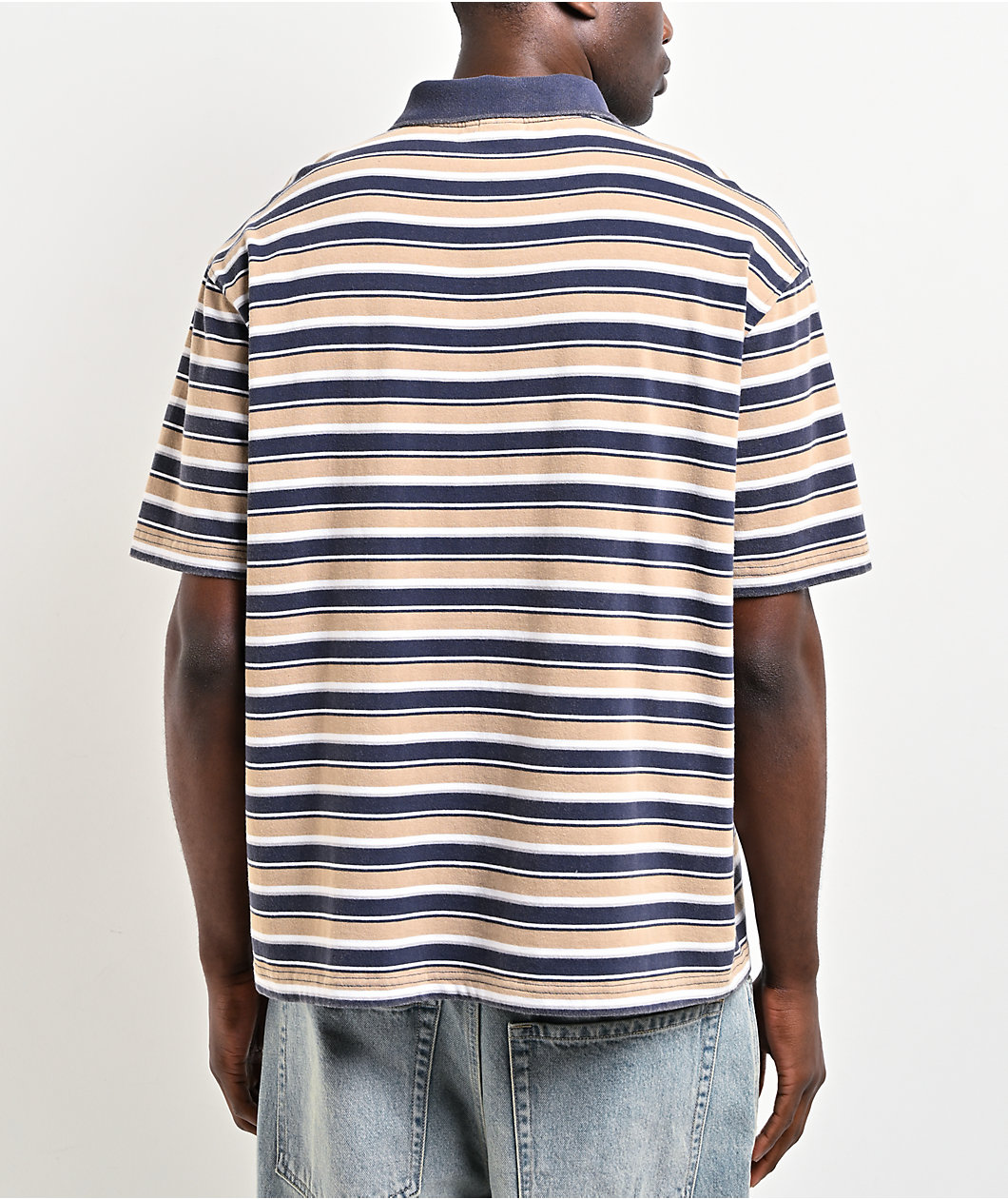 Empyre Loser Cool Stripe Blue Polo Shirt