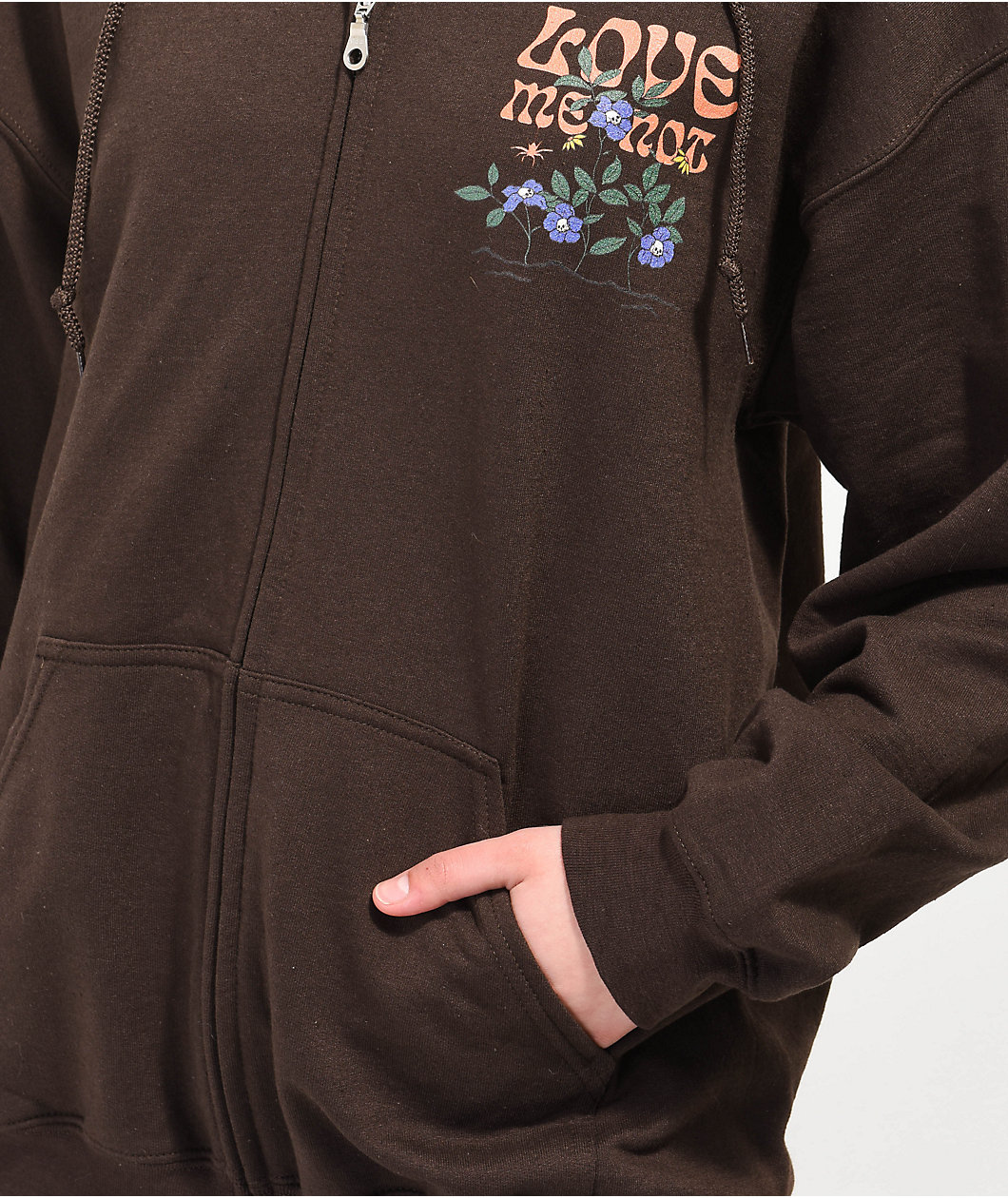 Empyre Love Me Not Brown Zip Hoodie