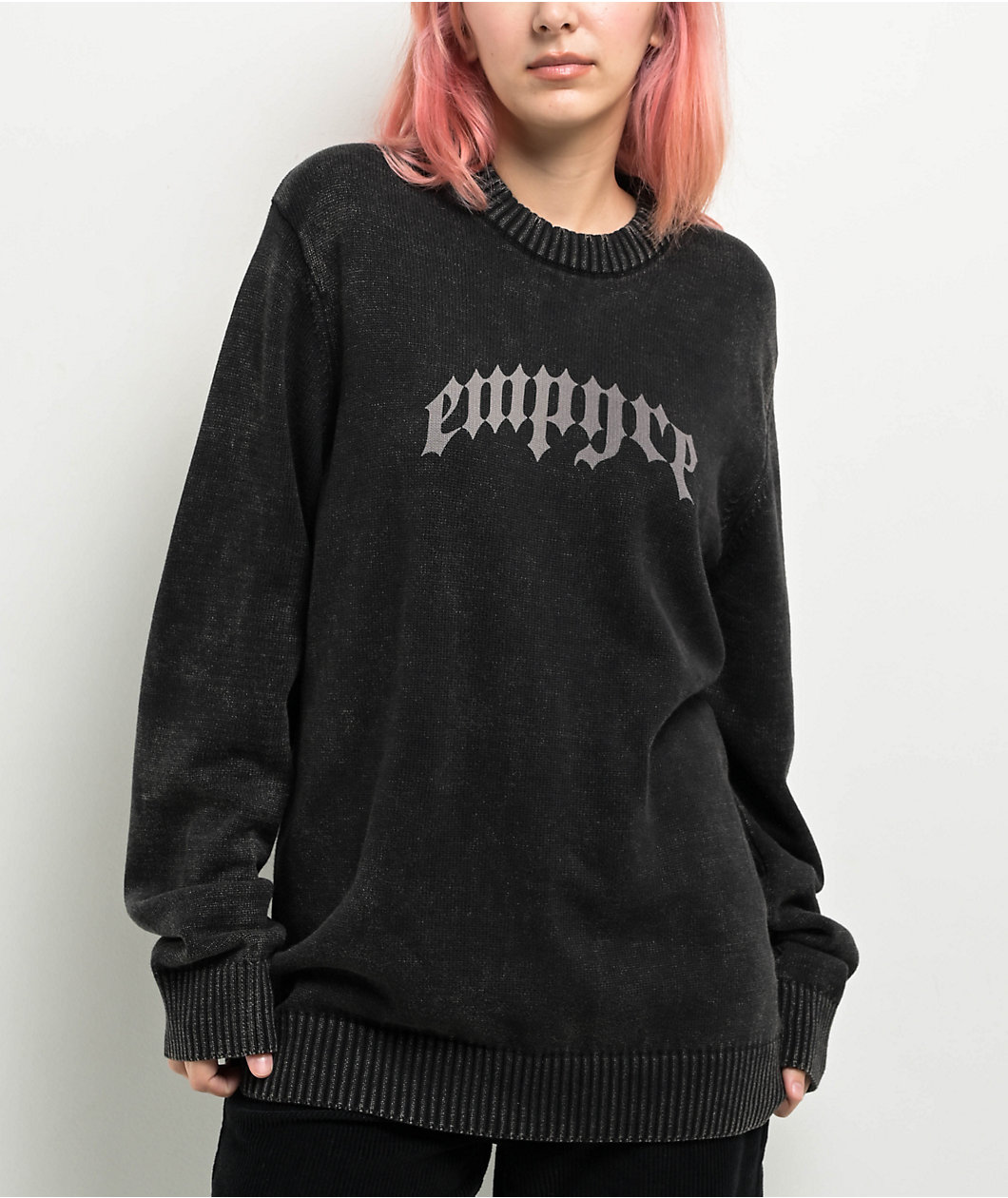 Empyre Maddox Black Wash Sweater