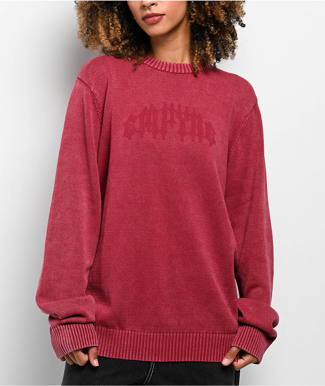 Empyre Maddox Red Wash Sweater