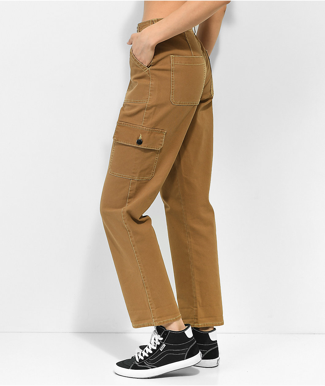 Empyre Marlo Bronze Brown Canvas Cargo Pants