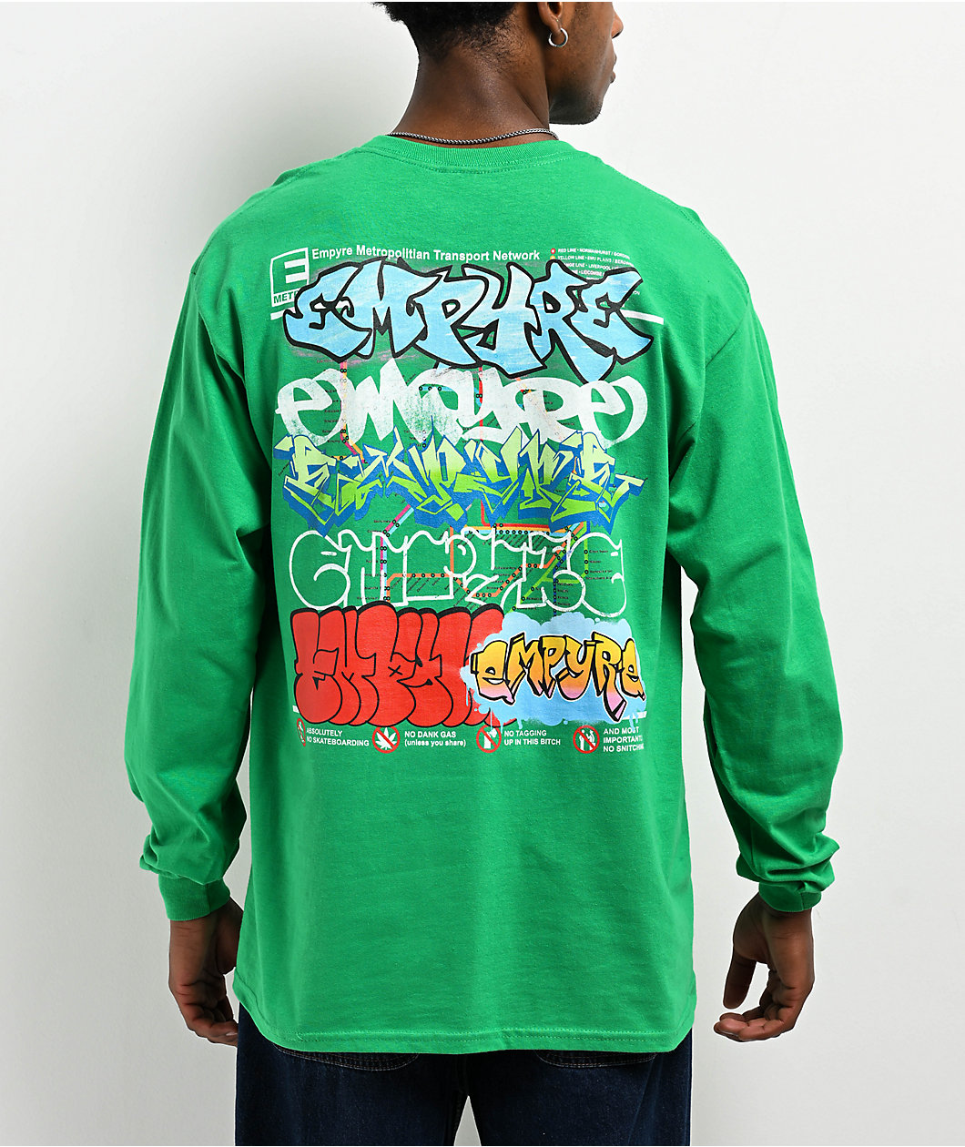 Empyre Metro Zoomin Green Long Sleeve T-Shirt