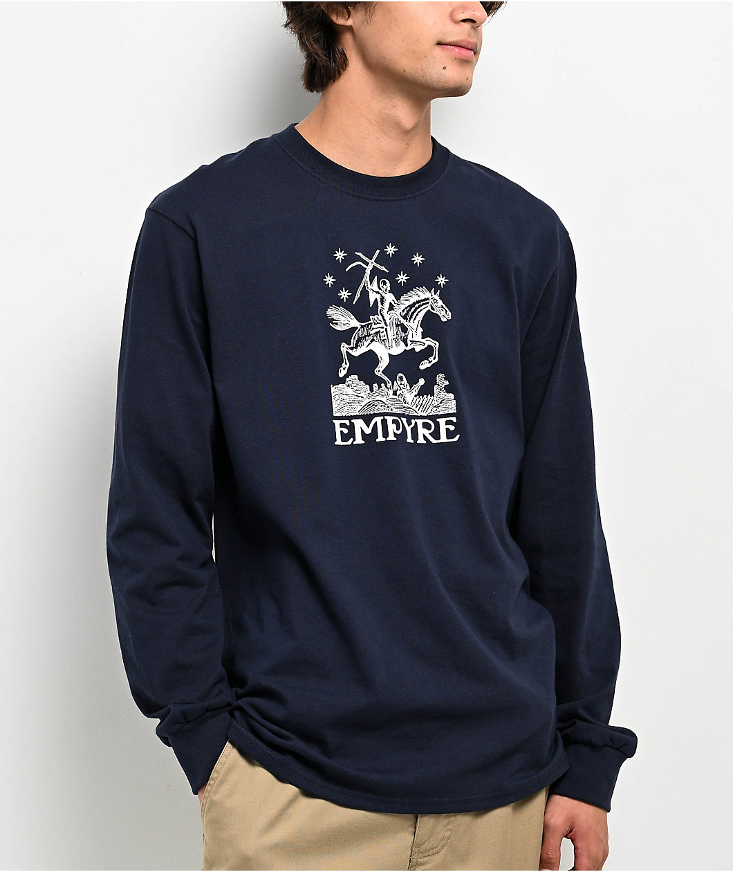 Empyre Night In Shining Armor Navy Blue Long Sleeve T-Shirt