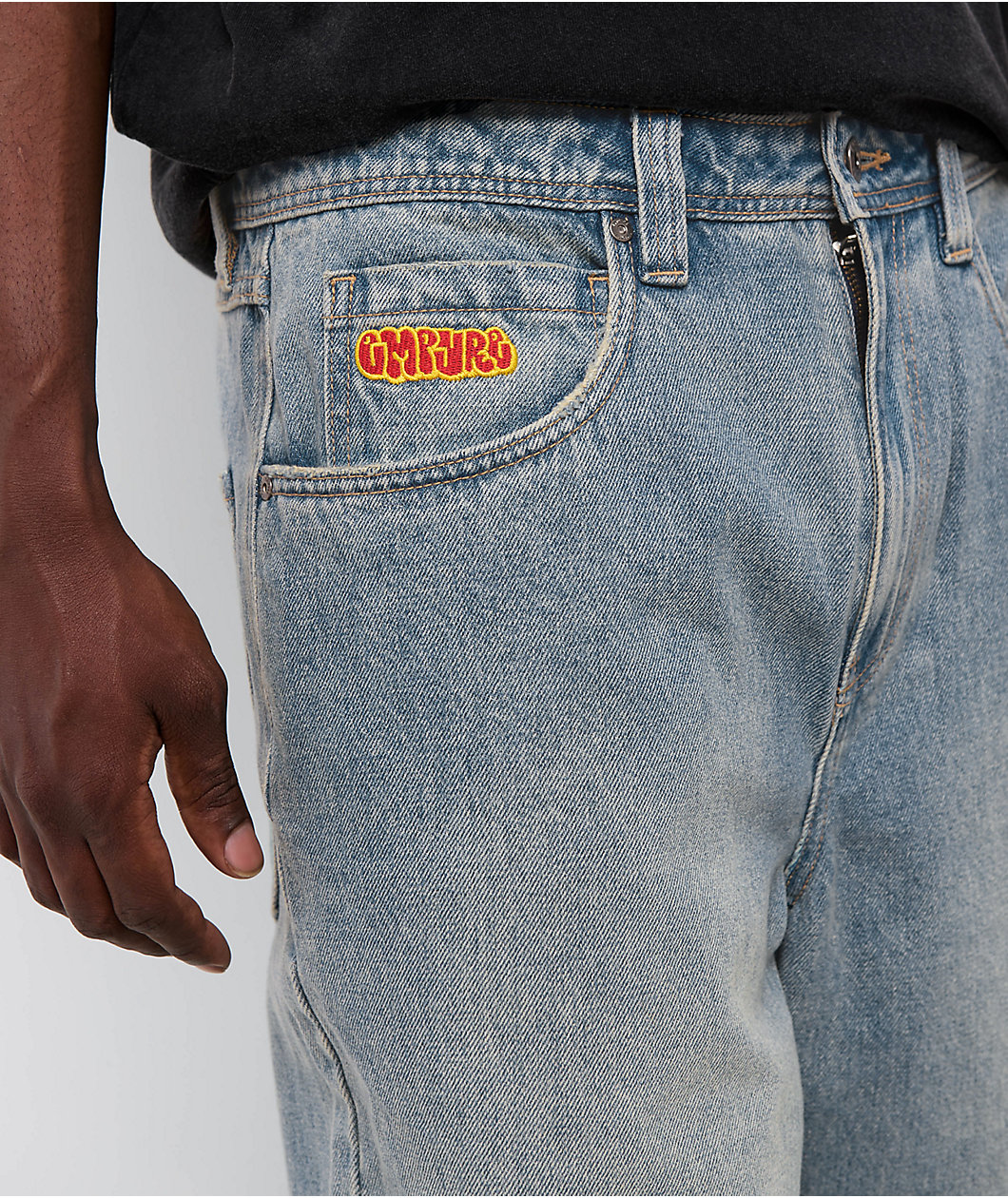 Empyre Ollie Blue Wash Loose Fit Skate Jeans