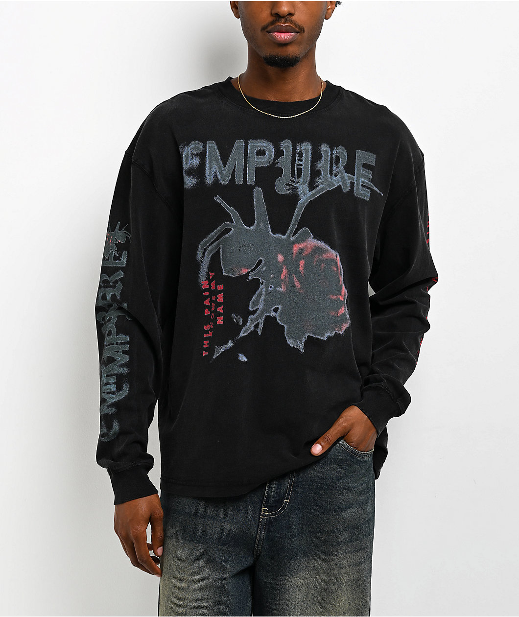 Empyre Pain Knows My Name Black Long Sleeve T-Shirt