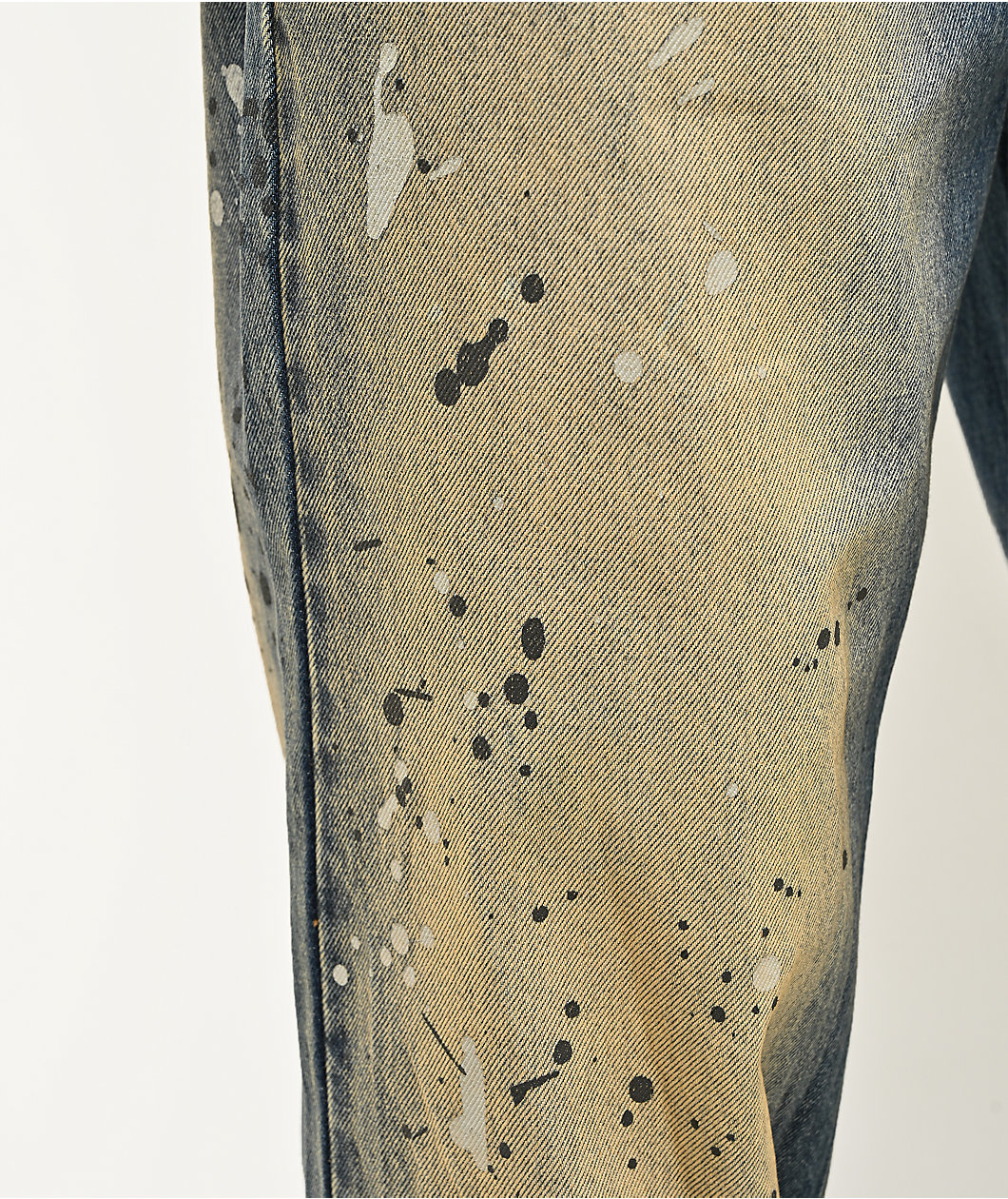 Empyre Paint N Blast Blue Wash Loose Fit Skate Jeans