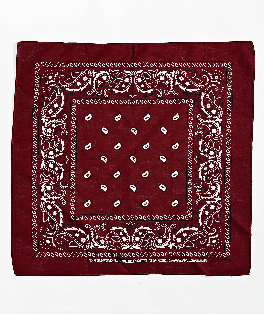 Empyre Paisley Dark Red Bandana