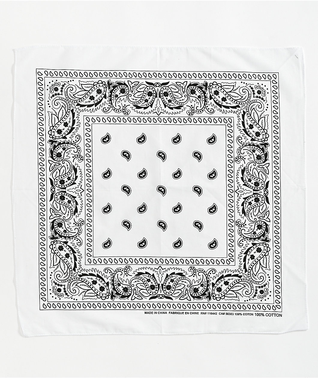 Empyre Paisley White Bandana