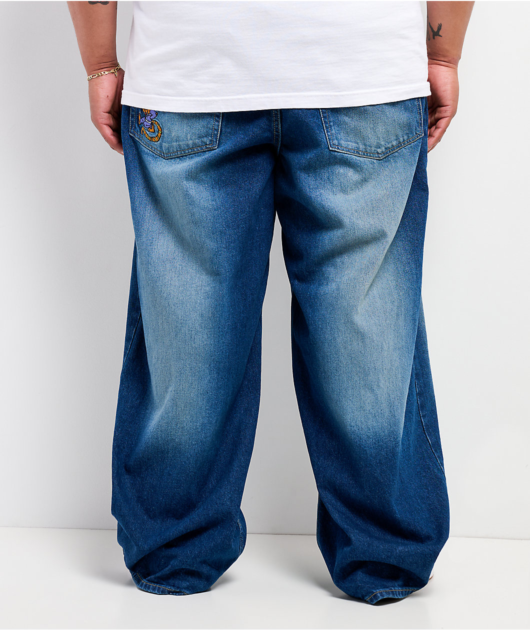 Empyre Pallor Blue Ultra Wide Skate Jeans